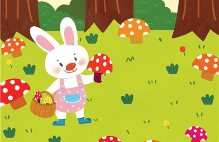 小白兔到森林里采蘑菇的故事