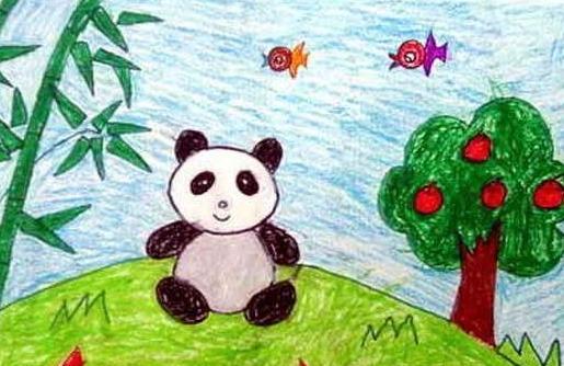 儿童画可爱的熊猫图片大全 关于熊猫的儿童画怎么画