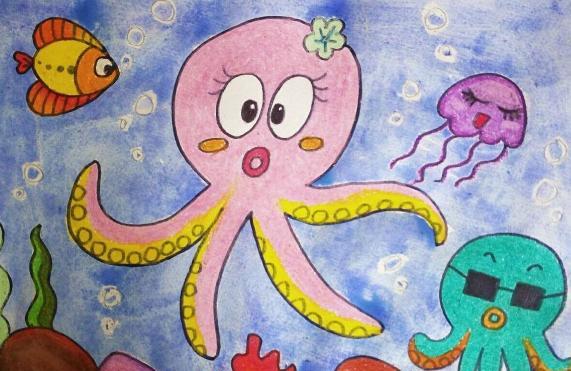 关于章鱼的儿童画图片大全 儿童画章鱼图片大全集