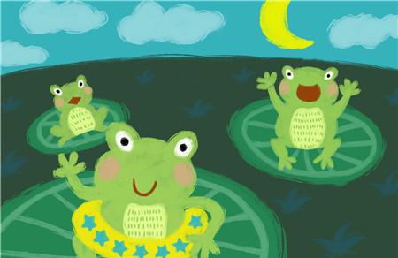 小青蛙和月亮的童话故事