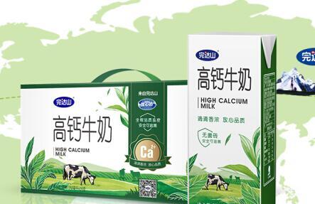 完达山高钙牛奶多少钱一箱