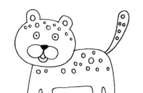 豹子简笔画步骤图画大全 可爱的小豹子怎么画
