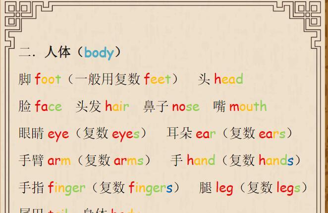 最新人教版小学英语单词汇总pdf版免费下载