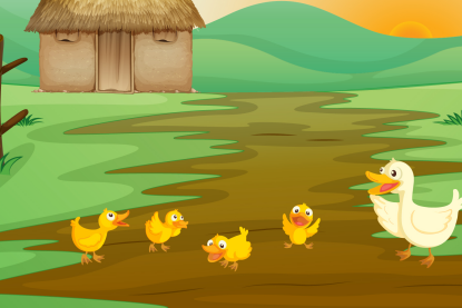 小鸭子的扁嘴巴的故事