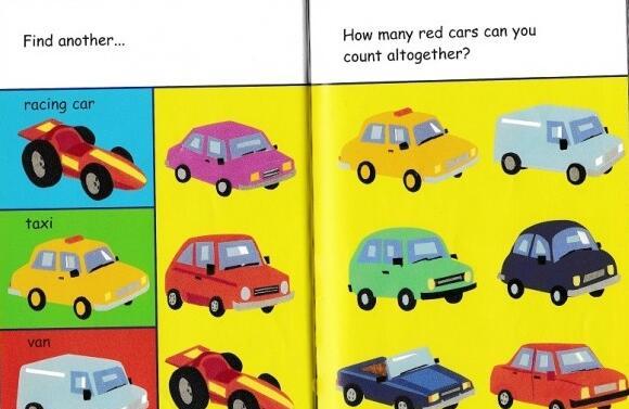 汽车Cars翻翻书英文原版儿童认知图片资源免费下载