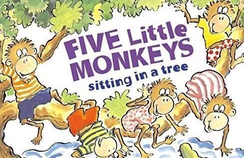 《Five Little Monkeys Sitting in a Tree》英语绘本pdf+音频资源免费下载