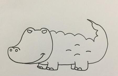 如何画鳄鱼简笔画步骤