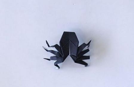 折纸立体蜘蛛的折法图解