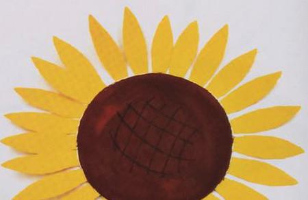 用卡纸手工制作向日葵花方法