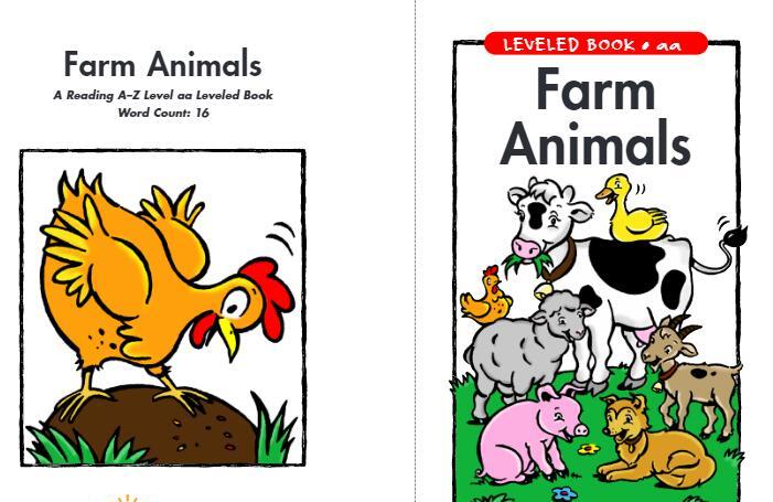 《Farm Animals农场动物》美国Raz分级阅读绘本pdf资源免费下载