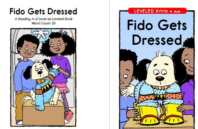 《Fido Gets Dressed给狗狗穿衣服》美国Raz分级阅读绘本pdf资源免费下载