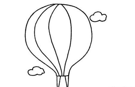 热气球简笔画图片大全可爱