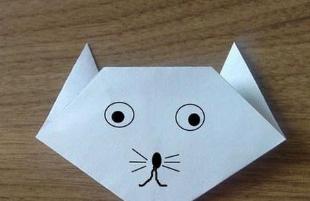 小猫折纸步骤图解法