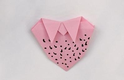 手工折纸草莓的折法图解
