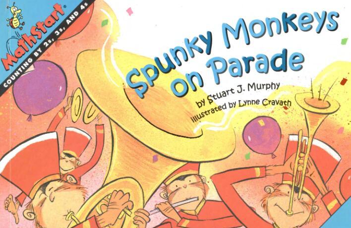 《Spunky Monkeys on Parade》数学启蒙英文绘本pdf资源免费下载