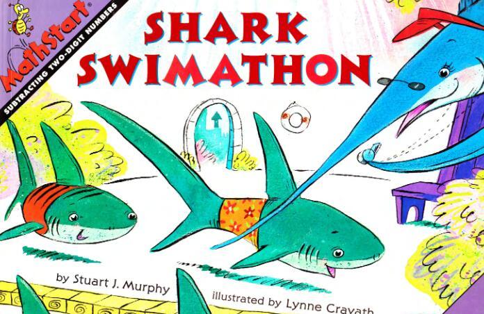 《Shark swimathon鲨鱼马拉松》数学启蒙英文绘本pdf资源免费下载