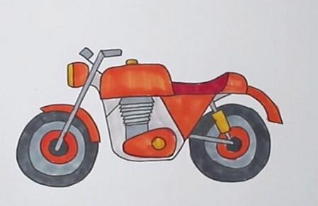 摩托车简笔画简单画法