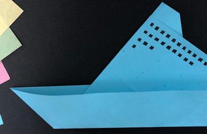 手工折纸轮船制作步骤图片