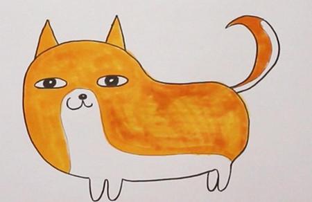 柴犬怎么画简单画法