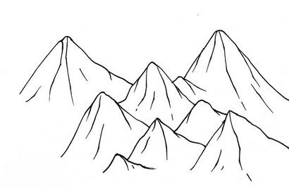 喜马拉雅山简笔画怎么画