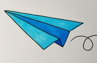 纸飞机简笔画怎么画