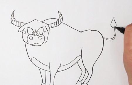 如何画牛简笔画步骤