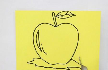 苹果的剪纸教程图解
