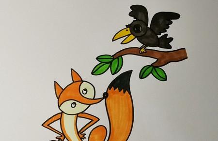 狐狸和乌鸦的简笔画教程
