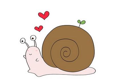 如何画蜗牛简笔画步骤