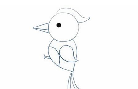 怎么画啄木鸟简笔画