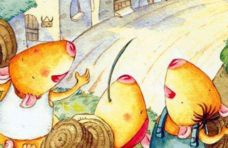 小老鼠和小浣熊滚南瓜的故事