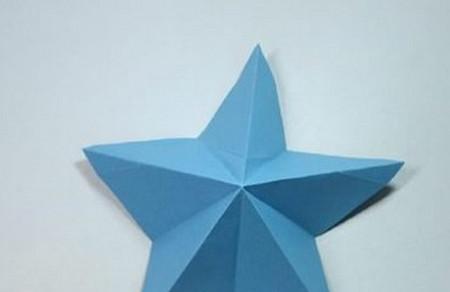 折纸立体五角星图解