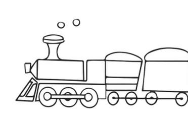 蒸汽火车简笔画步骤图