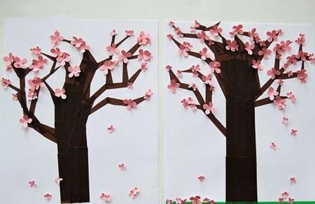 手工制作樱花树教程
