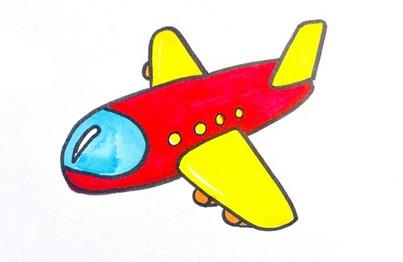 儿童飞机简笔画画法