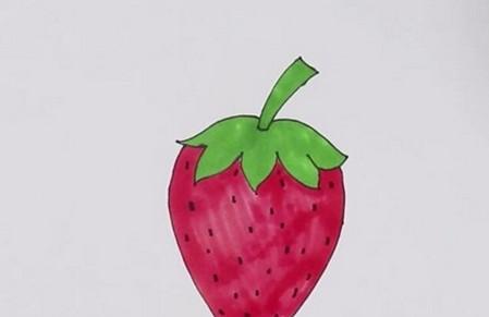 草莓简笔画步骤图解