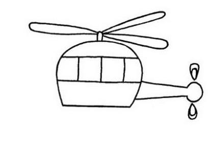直升机怎么画简笔画步骤