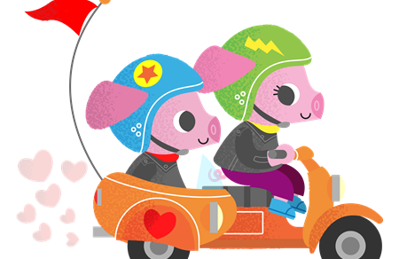 小猪们在开车的故事