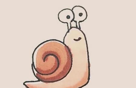 蜗牛简笔画步骤画法