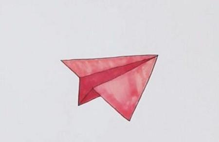 纸飞机简笔画步骤图