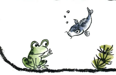 跳出井口的青蛙的故事