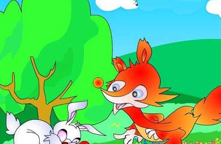 小白兔救狐狸的童话故事