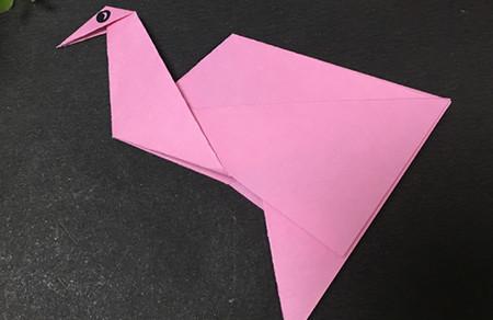 鸵鸟折纸步骤图解法
