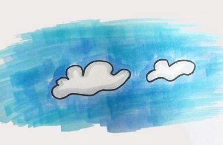 怎么画云朵简笔画步骤
