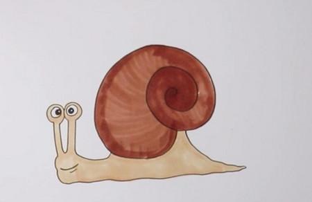 蜗牛简笔画步骤图解
