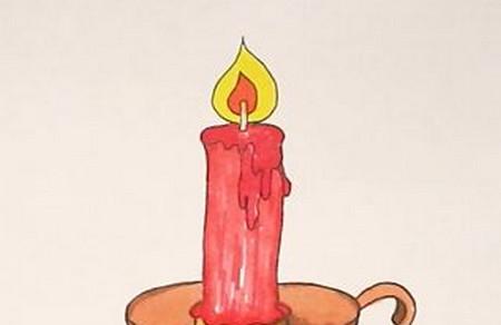 蜡烛怎么画简笔画教程