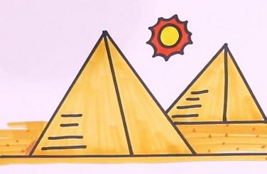 金字塔简笔画怎么画步骤