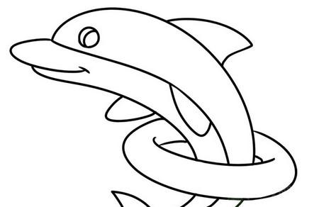海豚怎么画简笔画步骤
