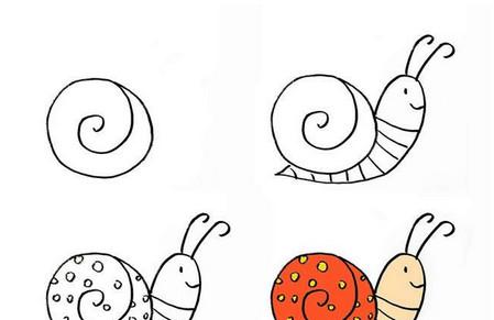 蜗牛简笔画怎么画好看