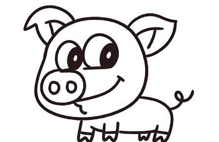 可爱小猪简笔画步骤